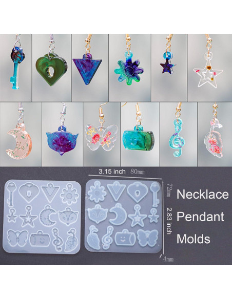 Paquete de 3 Moldes de Joyería de Resina ZQYSING