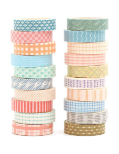 Set de 20 Rollos de Cinta Washi Songdao 2m x 10mm Decorativa 2
