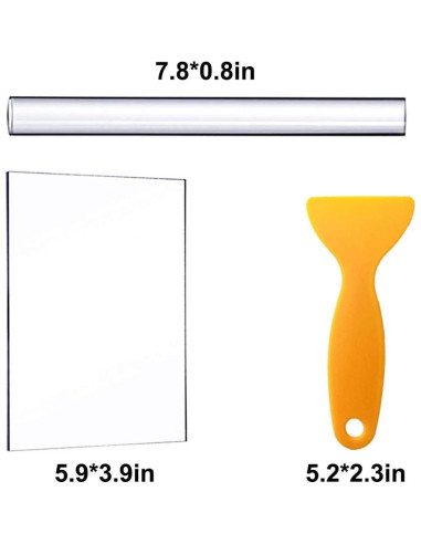 Rodillo de Arcilla Acrílica GoosWexmzl con Tabla y Raspador