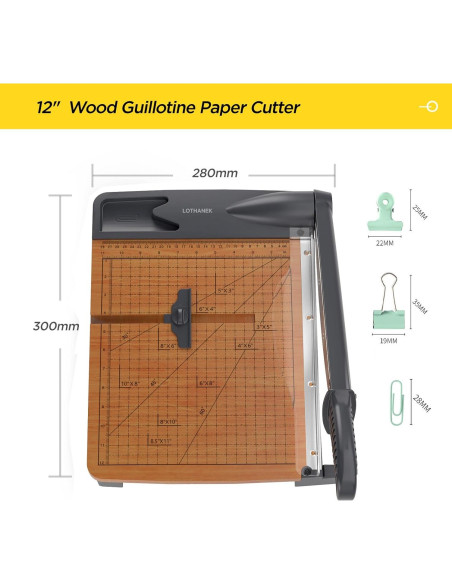 Cortadora de Papel Guillotina LOTHANEK 30.48 cm 32 Hojas