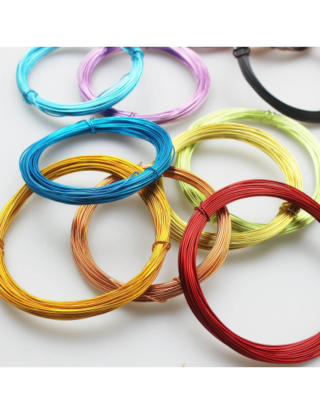 25 Rollos Alambre de Aluminio 0.8mm para Manualidades - 25 Colores