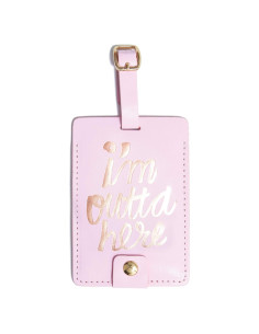 Etiqueta de Equipaje Ban.do Mujer Rosa Metálico 11.4x7.6cm