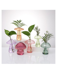 Set de 6 Jarrones de Vidrio Hongo BROPGOD para Plantas
