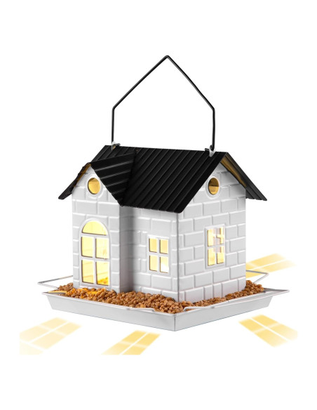 Comedero de Aves Solar YKNTGIAO Colgante Resistente a Ardillas