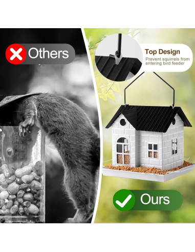 Comedero de Aves Solar YKNTGIAO Colgante Resistente a Ardillas