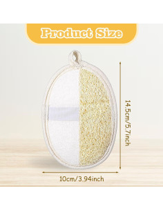 Esponjas Exfoliantes de Lufa Natural MBAIYO 2 Pcs 14.5x10cm 2
