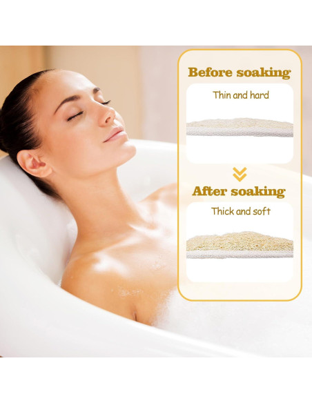 Esponjas Exfoliantes de Lufa Natural MBAIYO 2 Pcs 14.5x10cm
