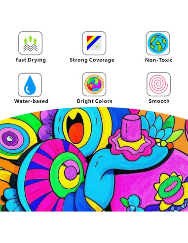 12 Marcadores Jumbo LILTYNG Punta Fieltro 10mm Multicolor