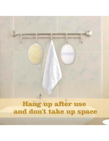 Esponjas Exfoliantes de Lufa Natural MBAIYO 2 Pcs 14.5x10cm