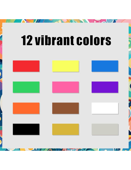 12 Marcadores Jumbo LILTYNG Punta Fieltro 10mm Multicolor