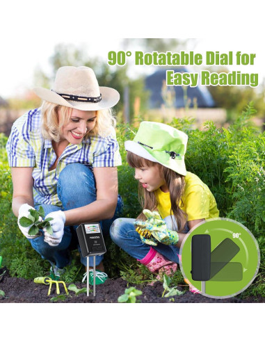 Medidor de humedad, luz y pH Naiades P407 para plantas