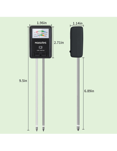 Medidor de humedad, luz y pH Naiades P407 para plantas