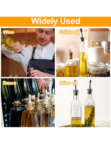 PAGOW 50 Tapones de Goma para Botellas de Licor y Aceite