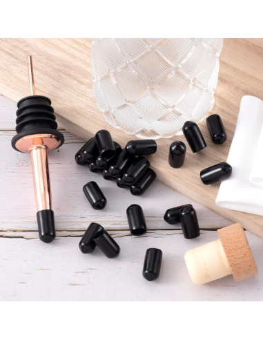 PAGOW 50 Tapones de Goma para Botellas de Licor y Aceite