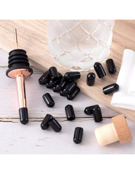 PAGOW 50 Tapones de Goma para Botellas de Licor y Aceite