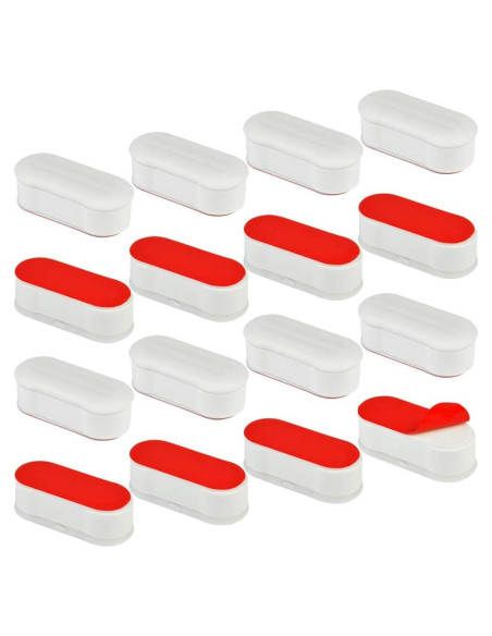 Kit de 16 Amortiguadores para Asiento de Inodoro Topbuti Blanco