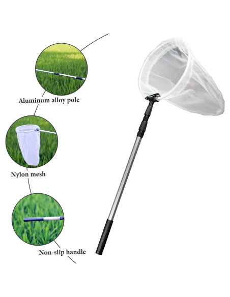 Red de Mariposas Telescópica ESiiFuu 43-93 cm Malla Fina