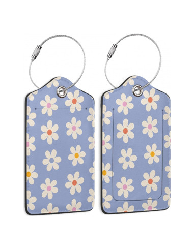 Set de 2 Etiquetas de Equipaje TXIANT - Cuero Psicodélico