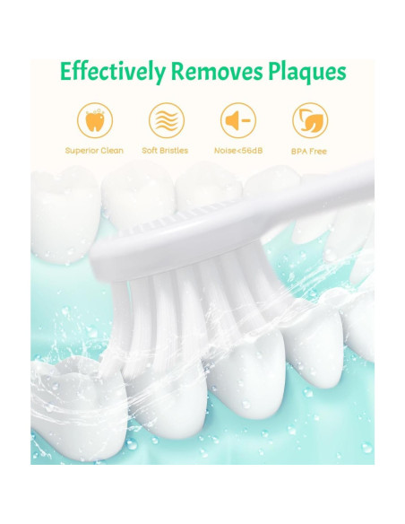 Cepillo de Dientes Eléctrico NELL&WELL para Niños IPX7