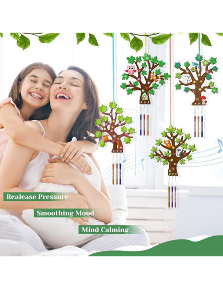 Kit de Manualidades TREACLUB - 12 Campanas de Viento Otoñales