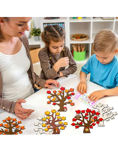 Kit de Manualidades TREACLUB - 12 Campanas de Viento Otoñales