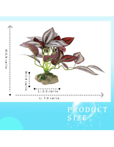 Decoración de Planta de Acuario WishLotus Púrpura 25cm 2