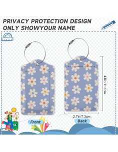 Set de 2 Etiquetas de Equipaje TXIANT - Cuero Psicodélico 2