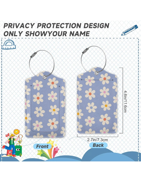 Set de 2 Etiquetas de Equipaje TXIANT - Cuero Psicodélico Set de 2 Etiquetas de Equipaje TXIANT - Cuero Psicodélico