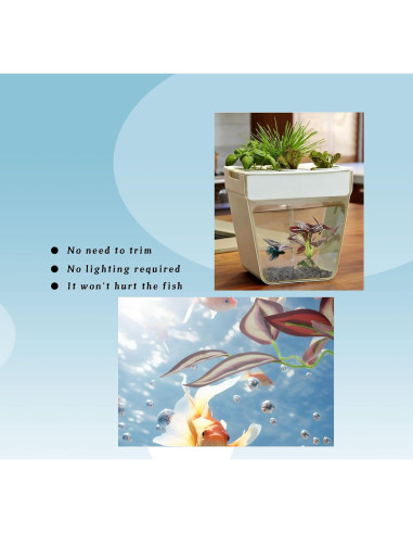 Decoración de Planta de Acuario WishLotus Púrpura 25cm