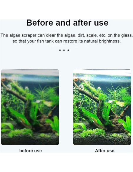 Rascador de Algas para Acuario ZZHXSM 35 cm con 5 Cuchillas