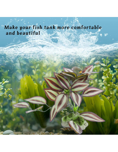 Decoración de Planta de Acuario WishLotus Púrpura 25cm