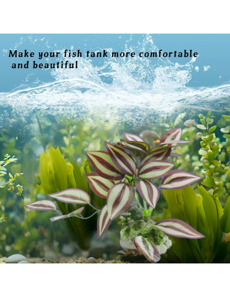 Decoración de Planta de Acuario WishLotus Púrpura 25cm