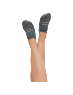 Calcetines No Show Antideslizantes Bam&bü - Paquete de 4 pares - Gris