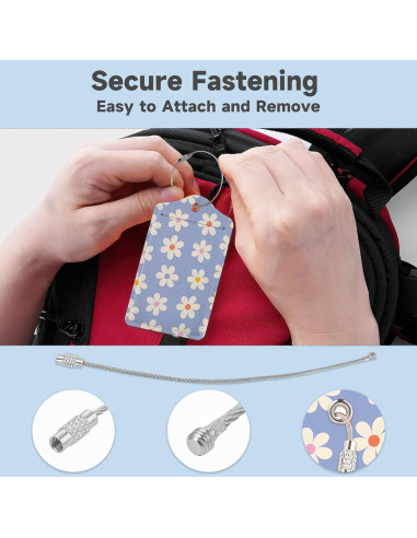 Set de 2 Etiquetas de Equipaje TXIANT - Cuero Psicodélico