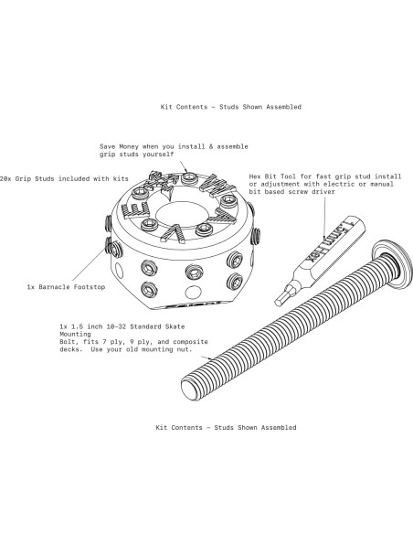 Pata de Percebe Barnacle WAVEformd para Longboard 1.52cm