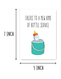 Tarjeta divertida para baby shower NDHGifts 12.7x17.8cm 2