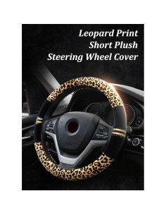 Cubierta de Volante de Peluche Leopardo ACDIAC 37-38 cm Antideslizante 2