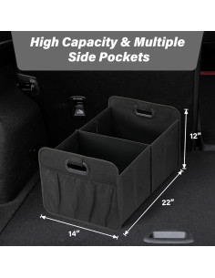 Organizador de Maletero HealSmart Plegable 50L Antideslizante 2