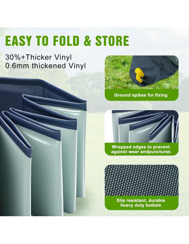 Tina de Baño de Polvo para Pollos Senlinyu 32" Plegable Gris