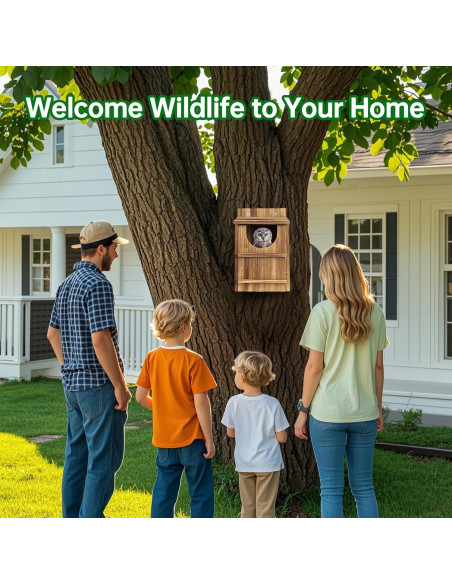 Caja de Anidación para Búhos UUMENHA de Cedro 36.8x22.9x19.1 cm