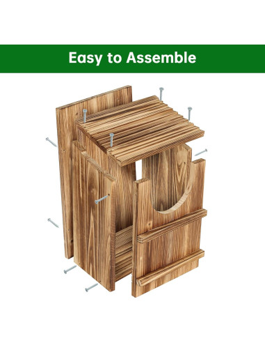 Caja de Anidación para Búhos UUMENHA de Cedro 36.8x22.9x19.1 cm