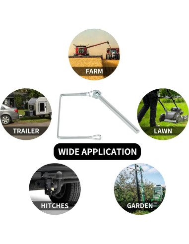 Pasador de Acoplador de Remolque YOLMOOAT 6.3mm x 80mm