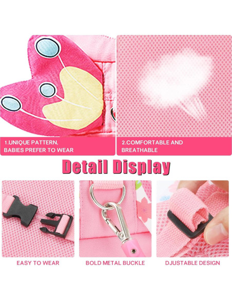 Arnés de Seguridad para Niños con Correa Anti-Pérdida PINK2