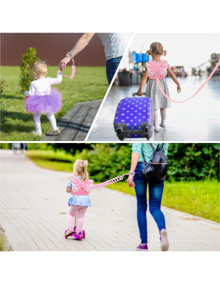 Arnés de Seguridad para Niños con Correa Anti-Pérdida PINK2