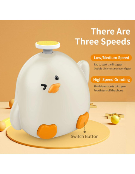 Lima de Uñas Eléctrica GEREFET para Bebés y Adultos - Kit Completo