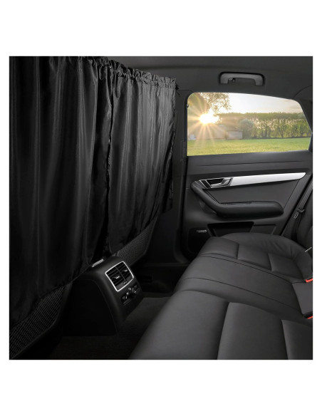 Cortina Divisoria para Automóvil SHASUXTING 140x80 cm Negra
