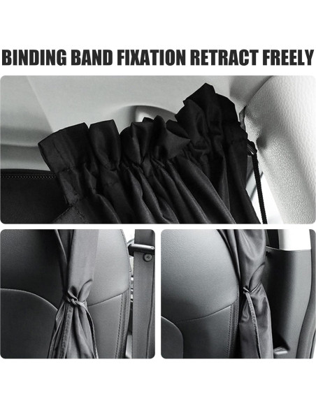 Cortina Divisoria para Automóvil SHASUXTING 140x80 cm Negra