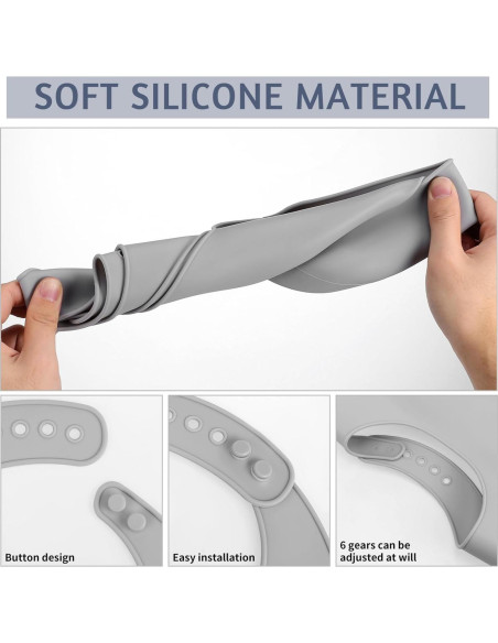 Babero de Silicona para Adultos FOMIYES - Impermeable y Ajustable 42x28cm