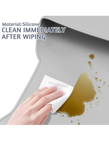 Babero de Silicona para Adultos FOMIYES - Impermeable y Ajustable 42x28cm