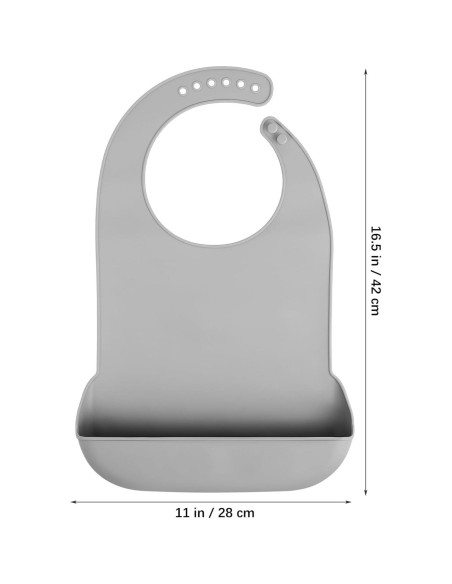 Babero de Silicona para Adultos FOMIYES - Impermeable y Ajustable 42x28cm